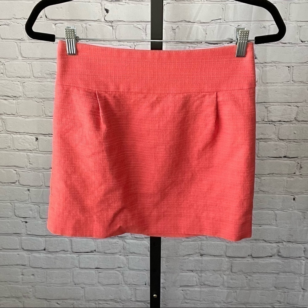 J Crew Orange Mini Skirt Size 0